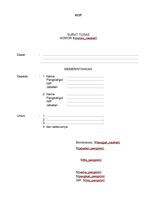 Surat Perjalanan DInas