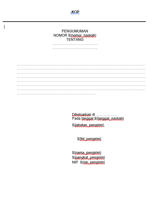 Contoh surat dinas pemberitahuan