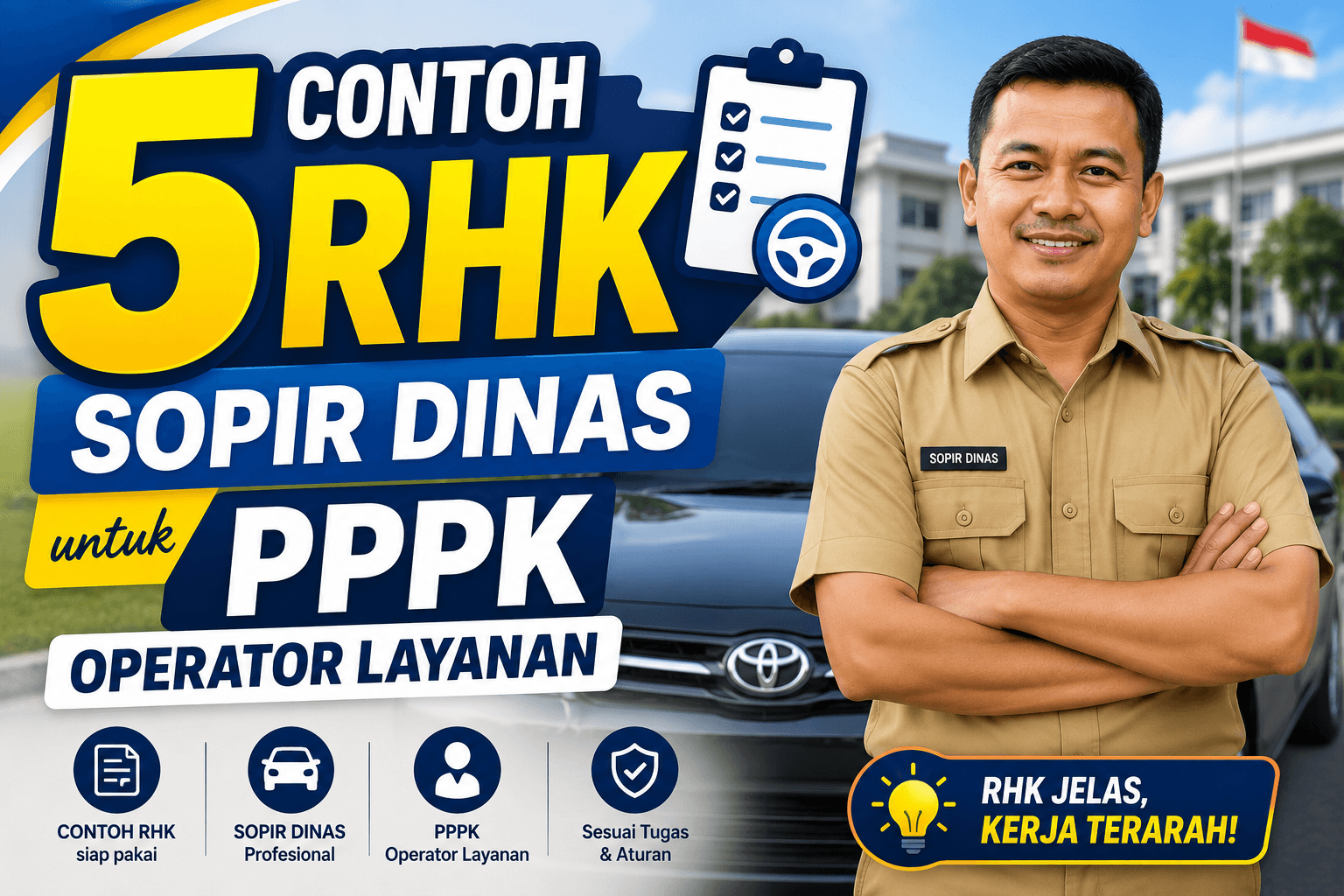 5 Contoh RHK Sopir Dinas untuk PPPK Operator Layanan