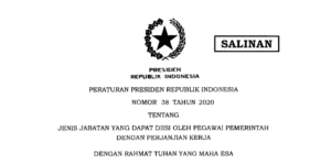 Perpres Nomor 38 Tahun 2020